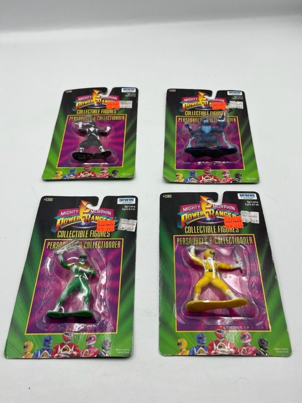 Vintage 1993 Irwin Mighty Morphin Power Rangers 4 lot Collectible Figure ✅